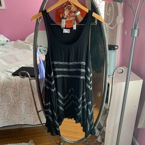 Free People Voile and Lace Trapeze Slip